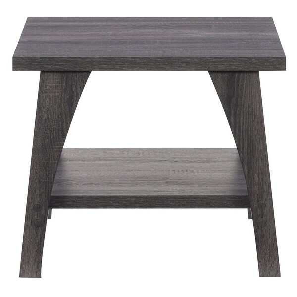 CorLiving Hollywood Side Table with Lower Shelf