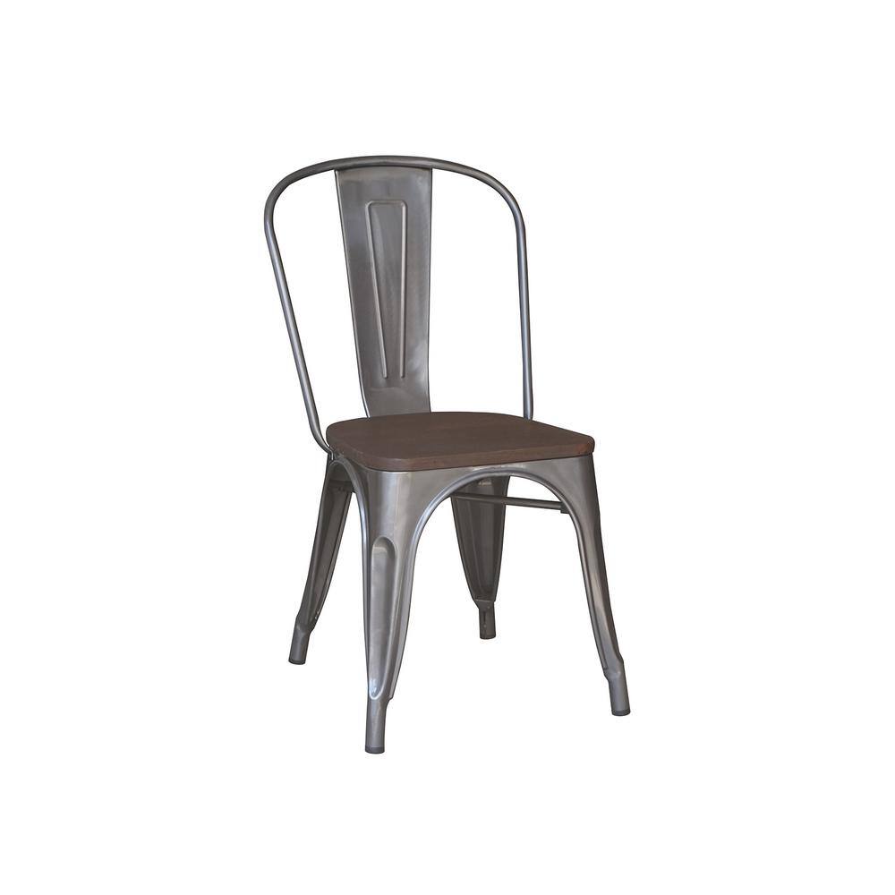 StyleWell Finwick Gunmetal Gray Dining Chair (Set of 2) CW801A-18-GMG