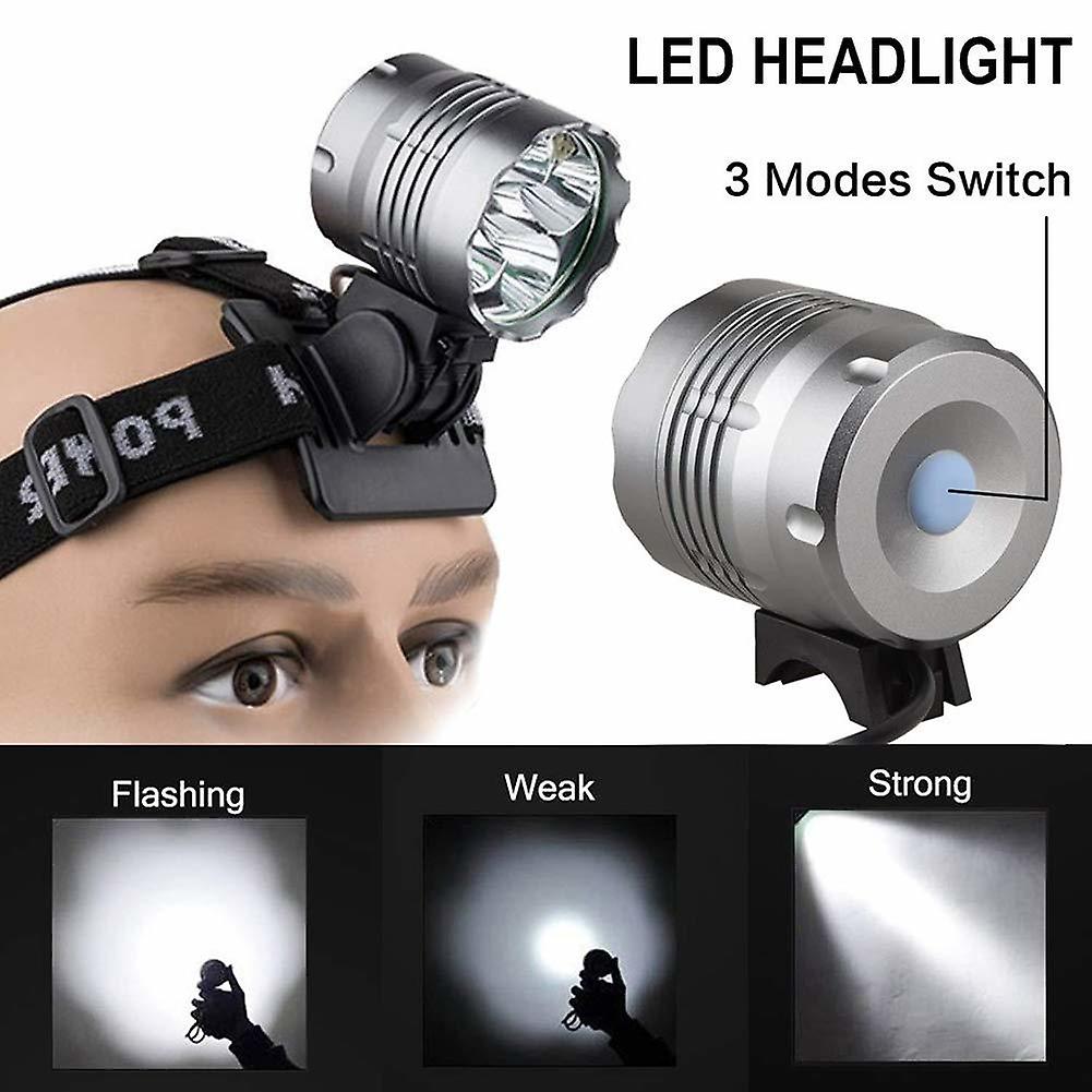 Bike Light，5 LED Bicycle Light，Waterproof Mountain Bike Front Light，3 Modes Bicycle Light（grey）