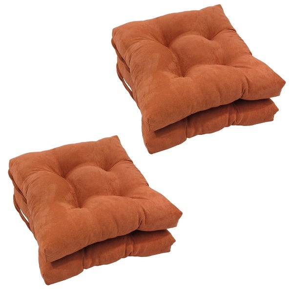 16-inch Square Indoor Microsuede Chair Cushions (Set of 2， 4， or 6)