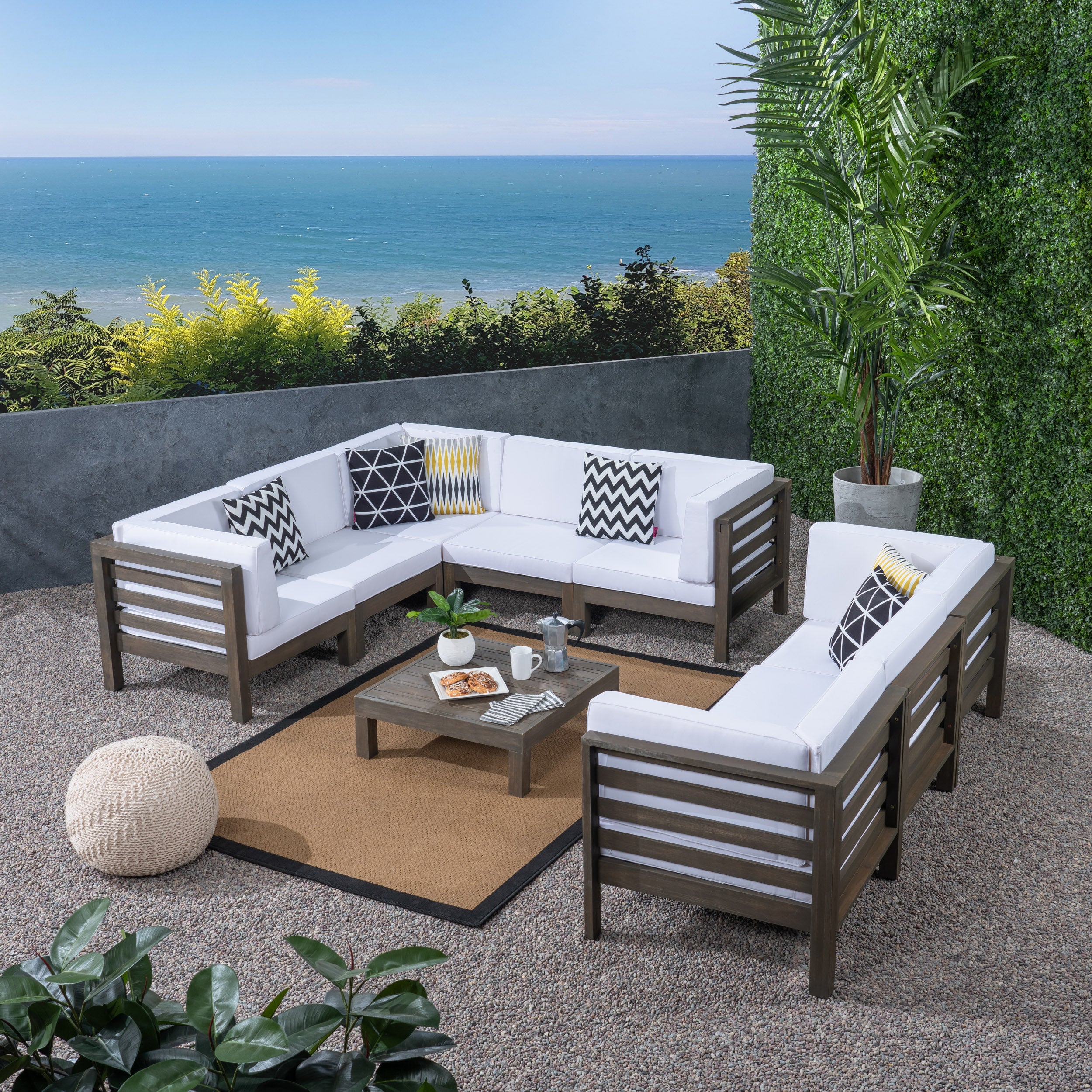 Ravello Outdoor Sectional Sofa Set with Coffee Table