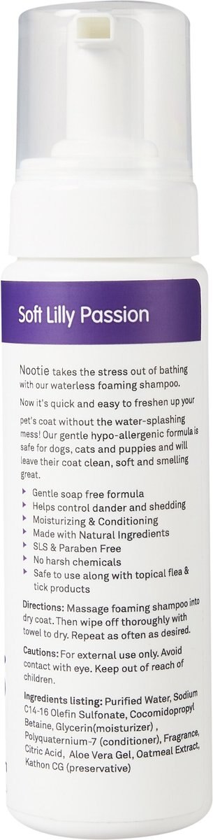 Nootie Soft Lilly Passion Waterless Foaming Formula Dog Shampoo