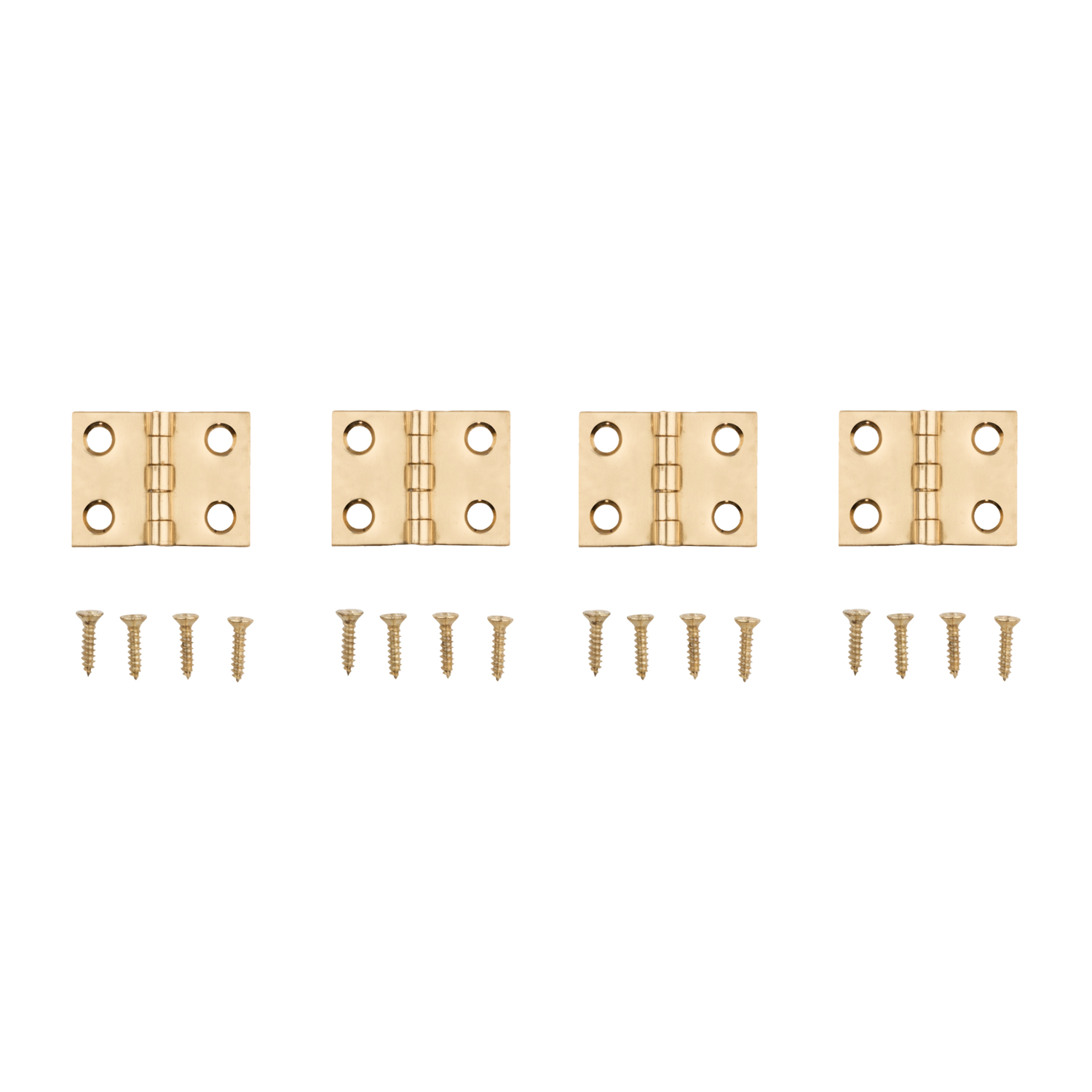 National Hardware 3/4 in. L Solid Brass Broad Hinge 4 pk