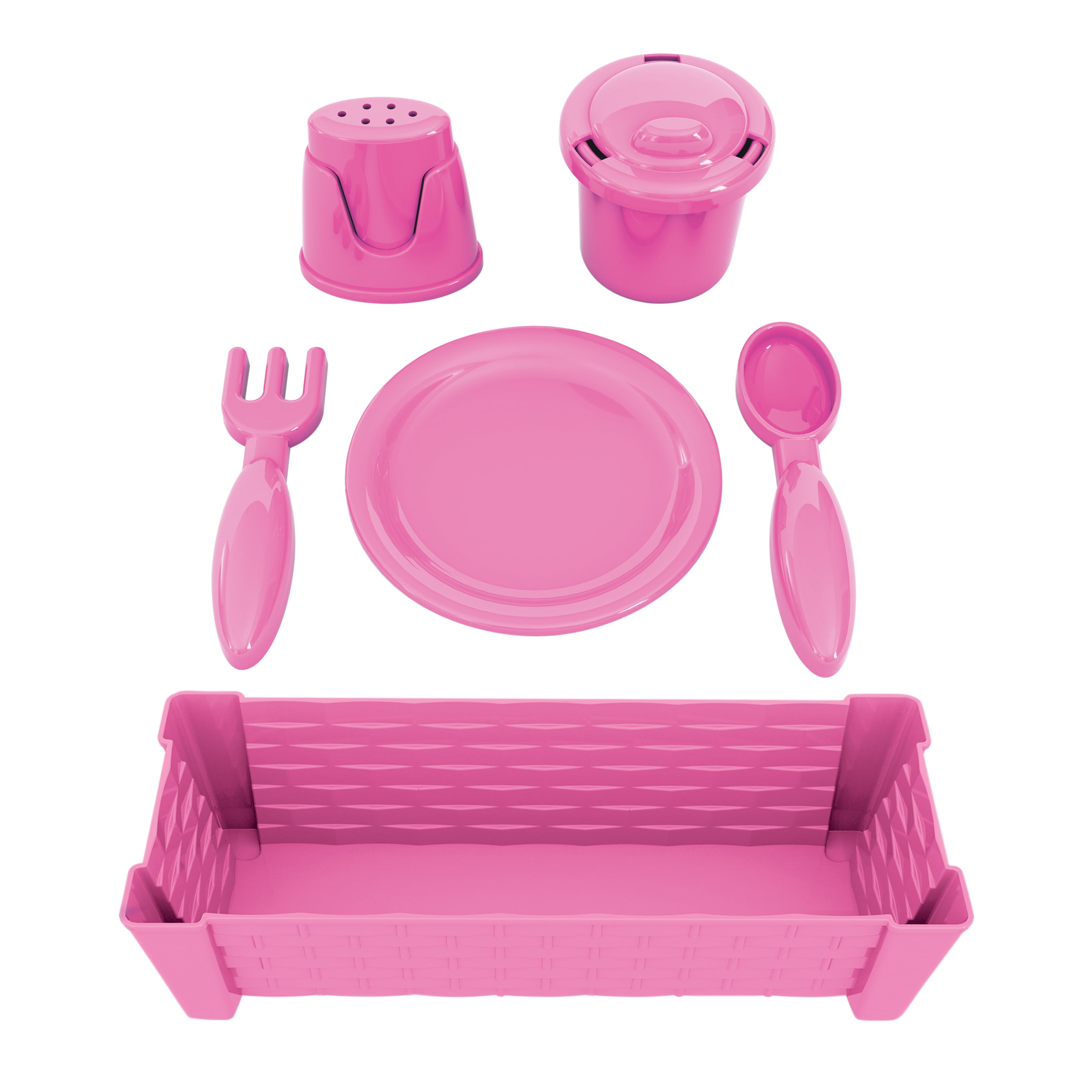 American Plastic Toys 7 Piece My Very Own Nursery Kitchen Set Unisex Indoor and Outdoor Play for Kids