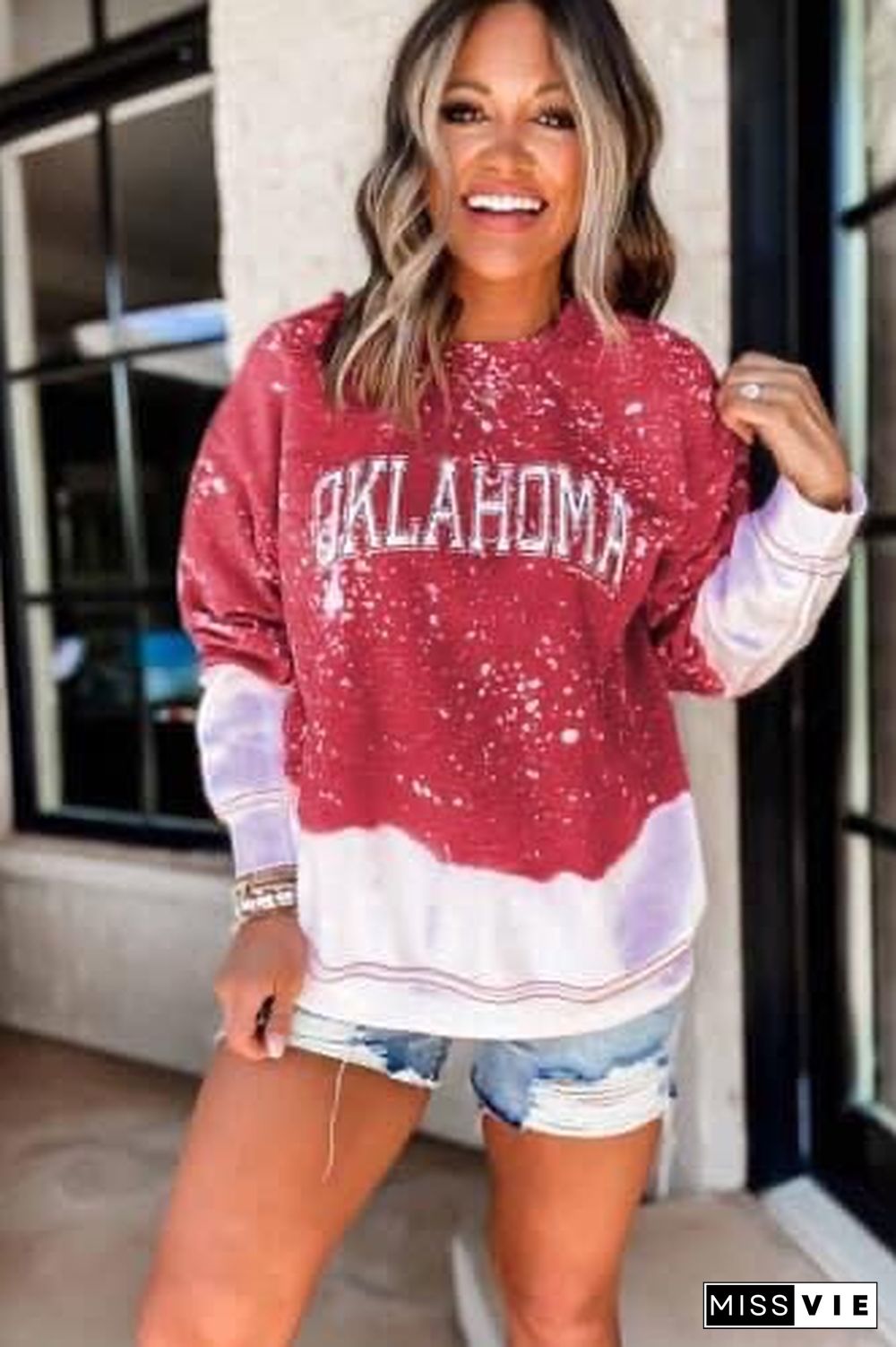 Crimson Bleached Sweatshirt