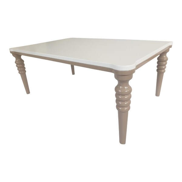 SavaHome Modern Coffee Table， Cappucino/Cream