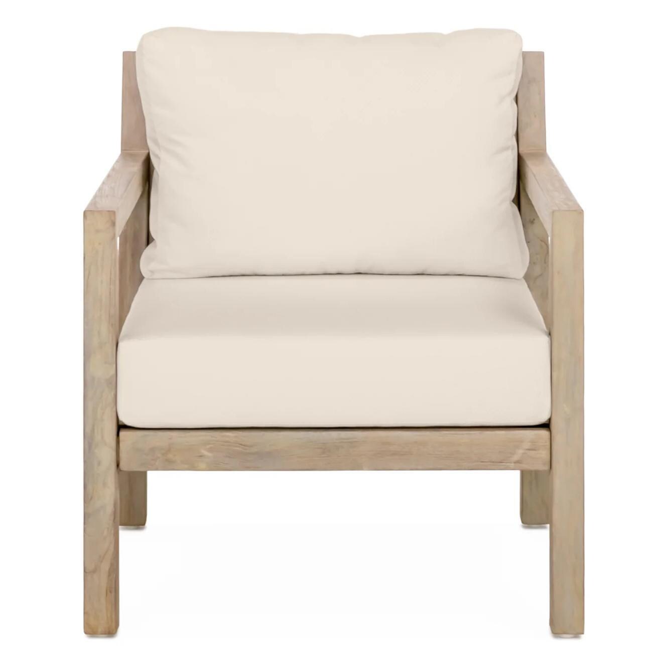 Signature Sabine Landing Brushed Teak Patio Club Chair