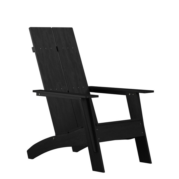 Flash Furniture Sawyer Modern All weather Poly Resin Wood Adirondack Chair