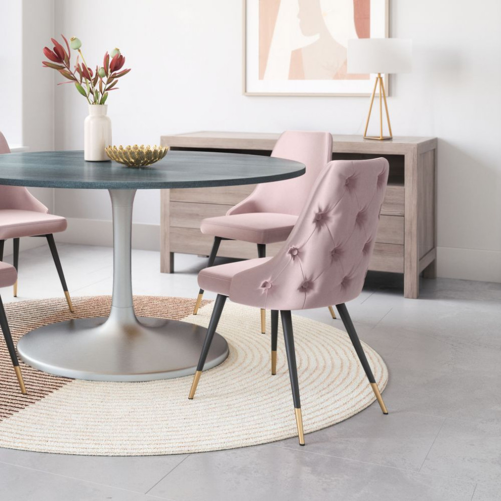 Piccolo Dining Chair (Set of 2) Pink   Midcentury   Dining Chairs   by First of a Kind USA Inc  Houzz