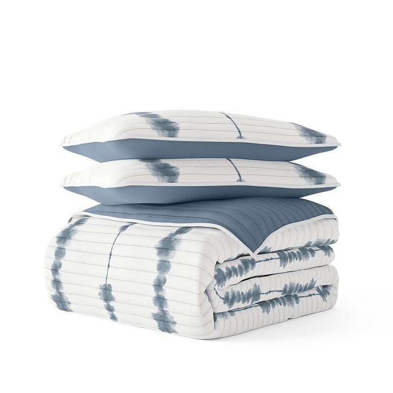 Home Collection All Season Shibori Reversible Quilt Set with Shams