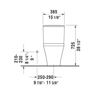 Duravit 1-Piece 1.28 GPF Single Flush Elongated Toilet in White Seat Not Included 2157010085