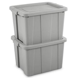 Sterilite Tuff1 18 Gal. Plastic Storage Tote Container Bin with Lid (6-Pack) 6 x 16786A06