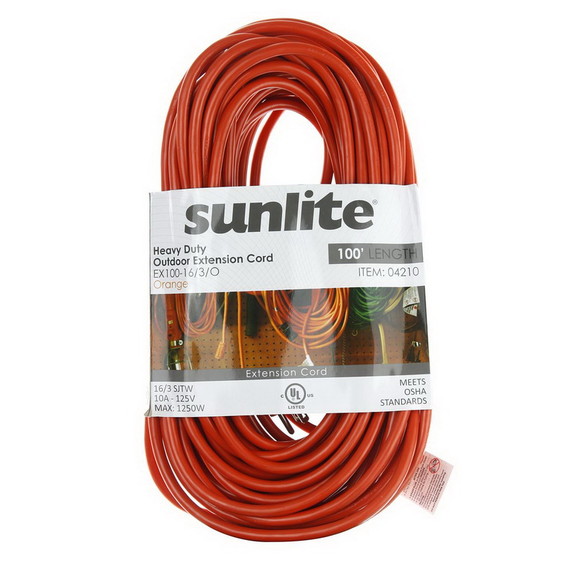 Sunlite 04210 SU EX100/HD/16/O EX100 16/3 Heavy Du...