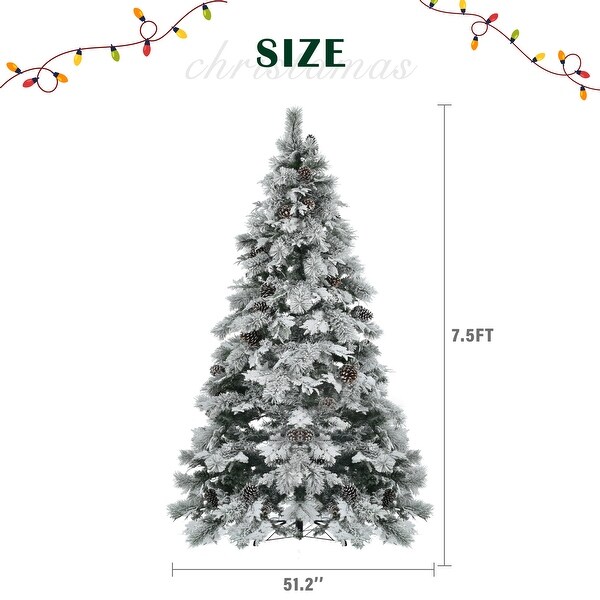 Christmas Tree with 403 Branch Tips，250 MultiColor LED Lights，11 Flashing Modes