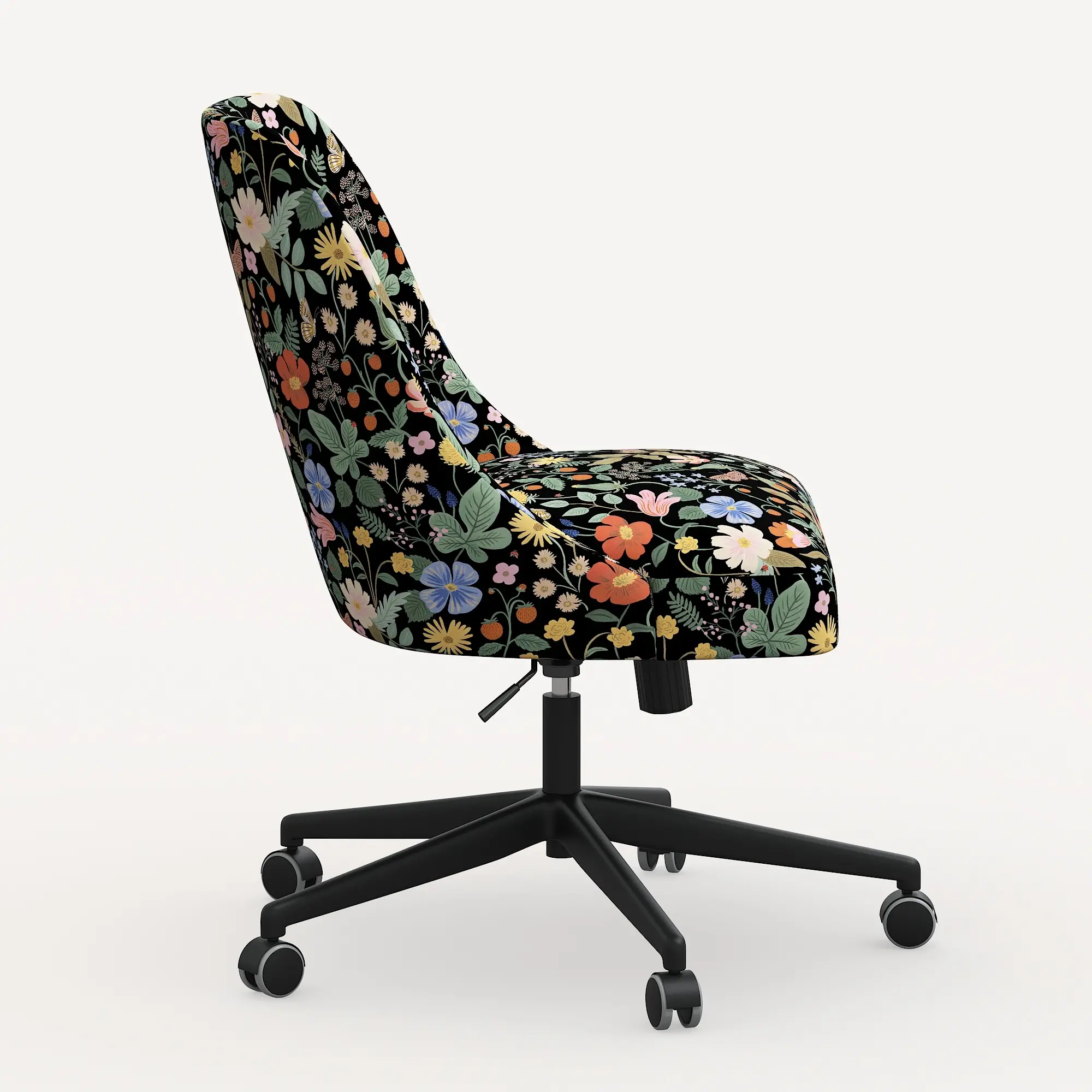 Rifle Paper Co. Oxford Black Strawberry Black Office Chair