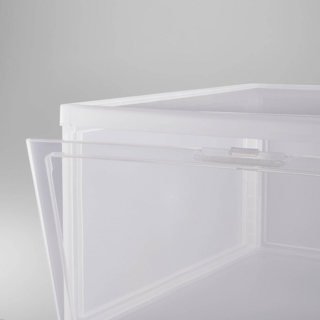 Stackable Large Bin Front Opening Clear Plastic