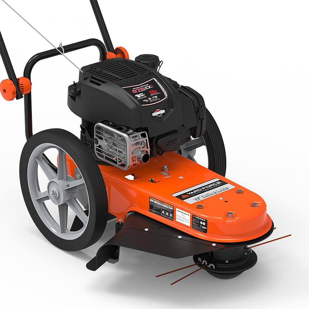 YARD FORCE 22 in. 163cc Briggs and Stratton Gas Walk Behind String Trimmer Mower YF22-HWT