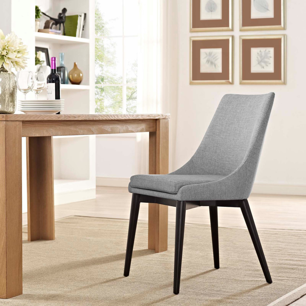 Viscount Upholstered Fabric Dining Side Chair   Midcentury   Dining Chairs   by PARMA HOME  Houzz