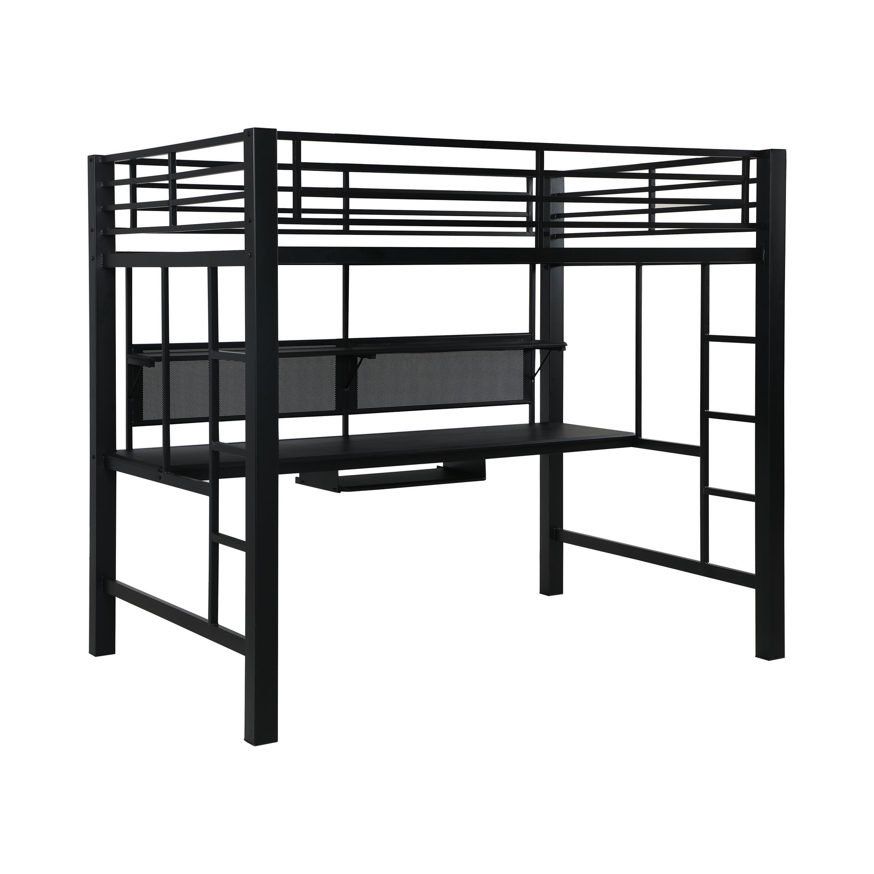 Avalon Full Workstation Loft Bed Black-460023