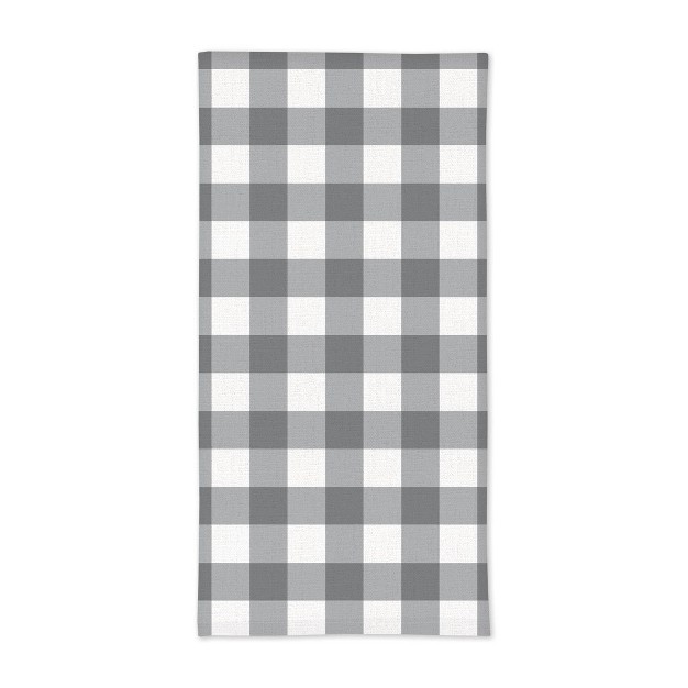 Gingham Check Print Apron Gray Mu Kitchen