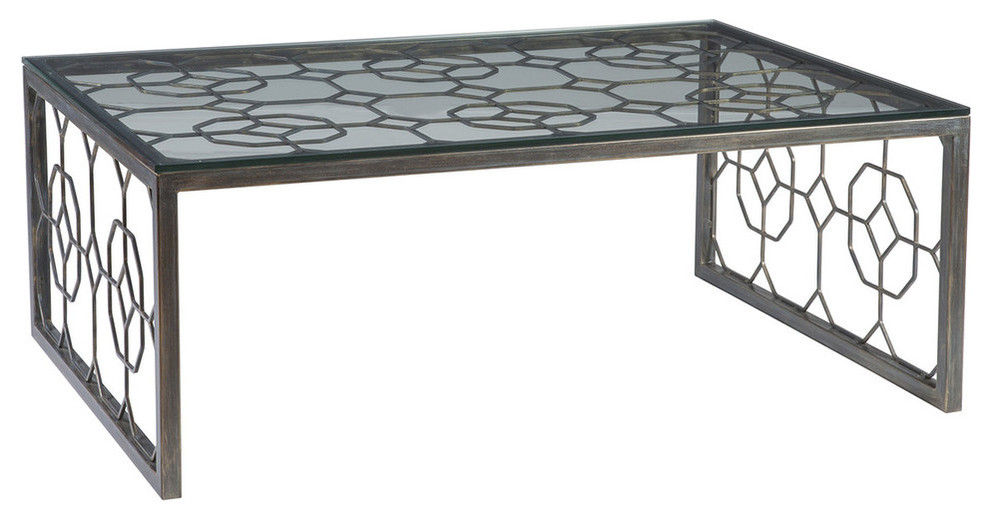 Honeycomb Rectangular Cocktail Table   Transitional   Coffee Tables   by Lexington Home Brands  Houzz