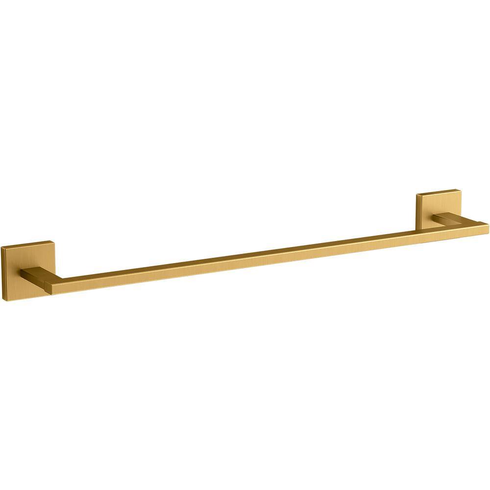 KOHLER Square 18 in. Towel Bar in Vibrant Brushed Moderne Brass K-23284-2MB