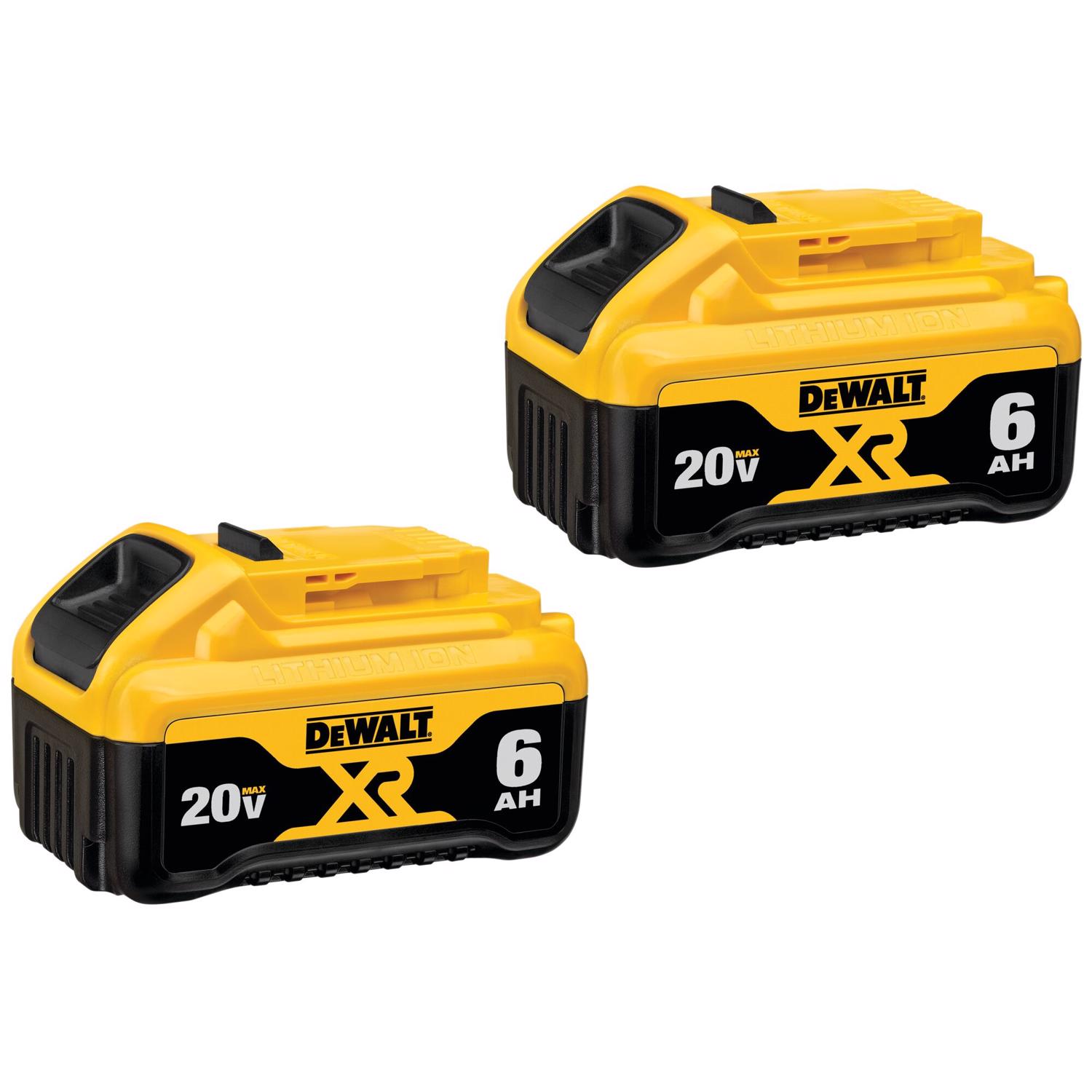 DW 20V MAX DCB206-2 6 Ah Lithium-Ion Battery Combo Pack 2 pc