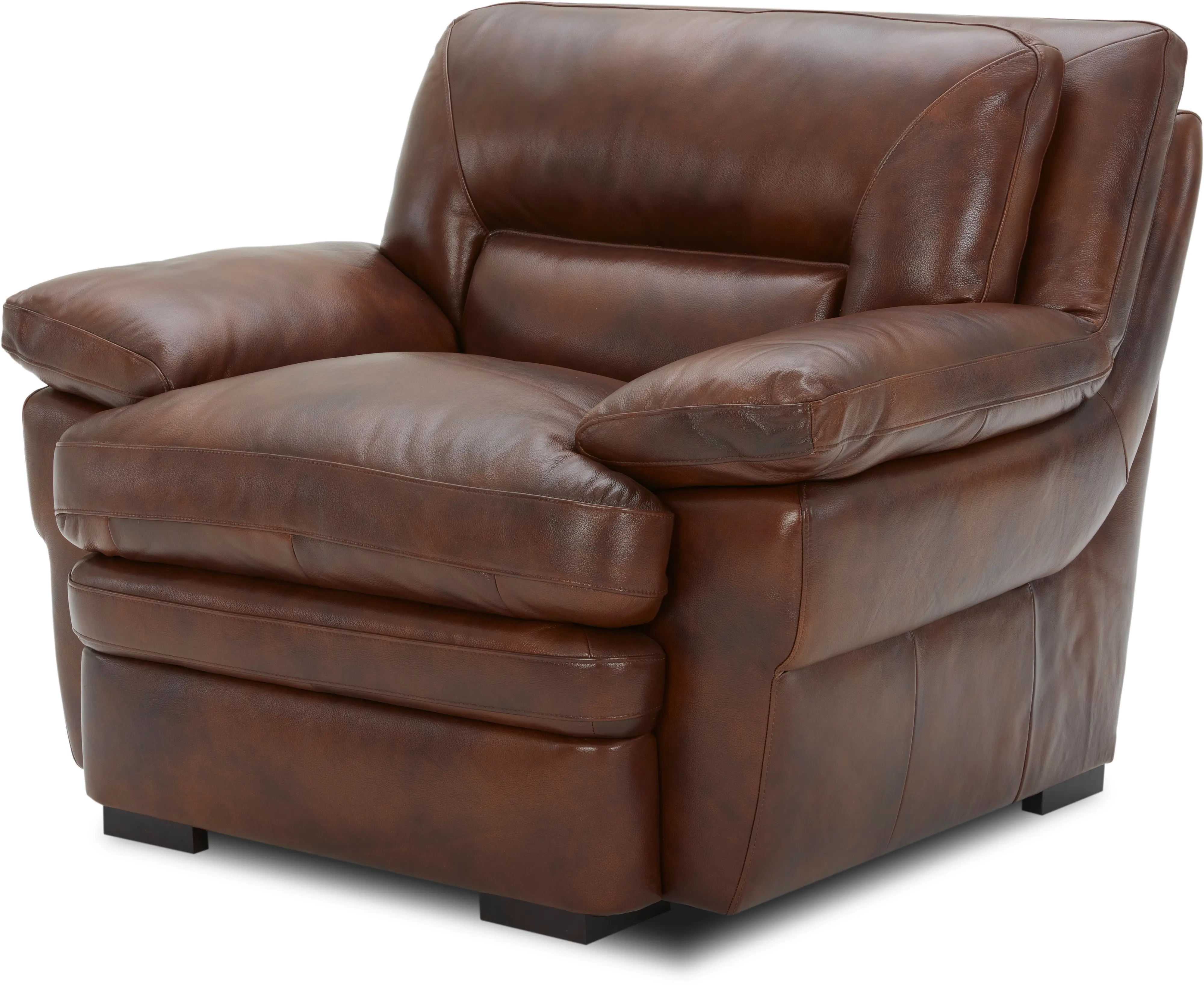 Chesapeake Cognac Brown Leather Chair