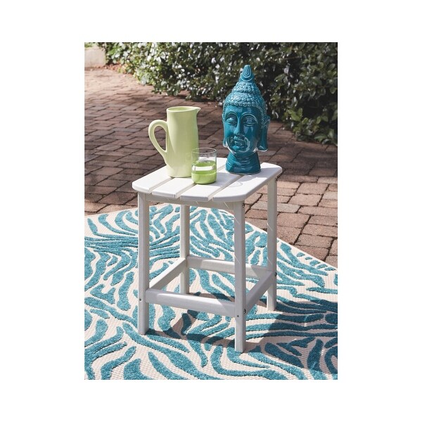 Signature Design by Ashley Sundown Treasure Outdoor Poly All Weather Rectangular End Table