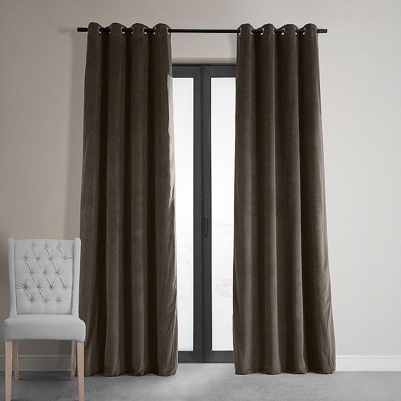 EFF Blackout 1-Panel Signature Velvet Window Curtain