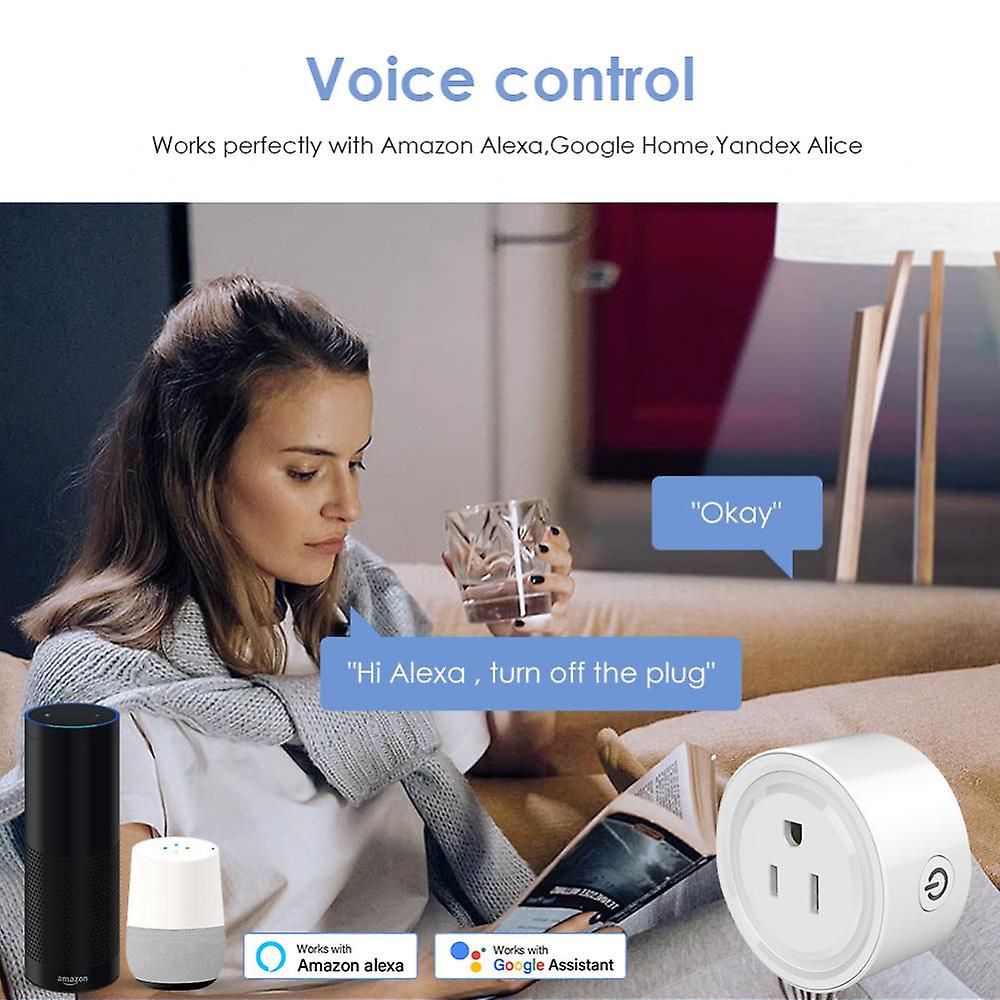 Aubess 16/20a Us Wifi Tuya Smart Plug Socket Smart Home Remote Control Timing Seting Smart