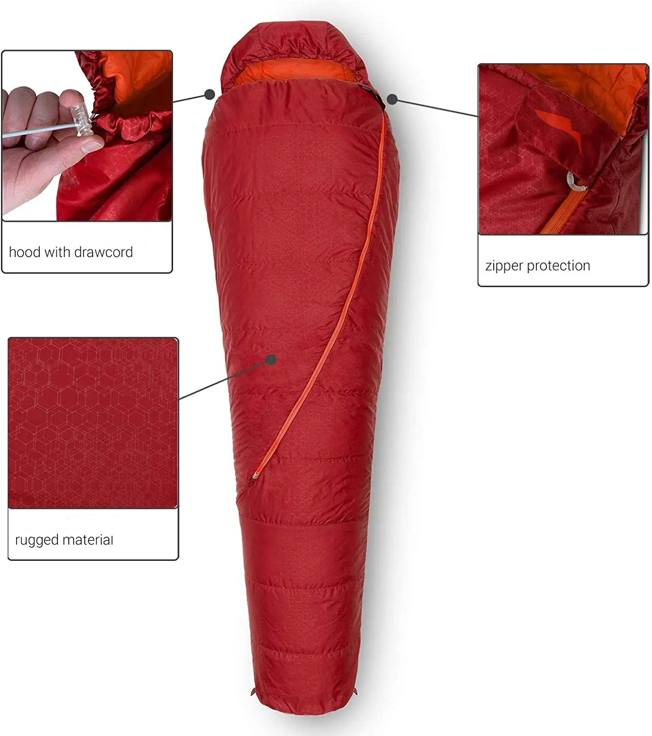 Cotton Warm Sleeping bag for Outdoor Camping and Hiking Adult Windproof Sleeping bag