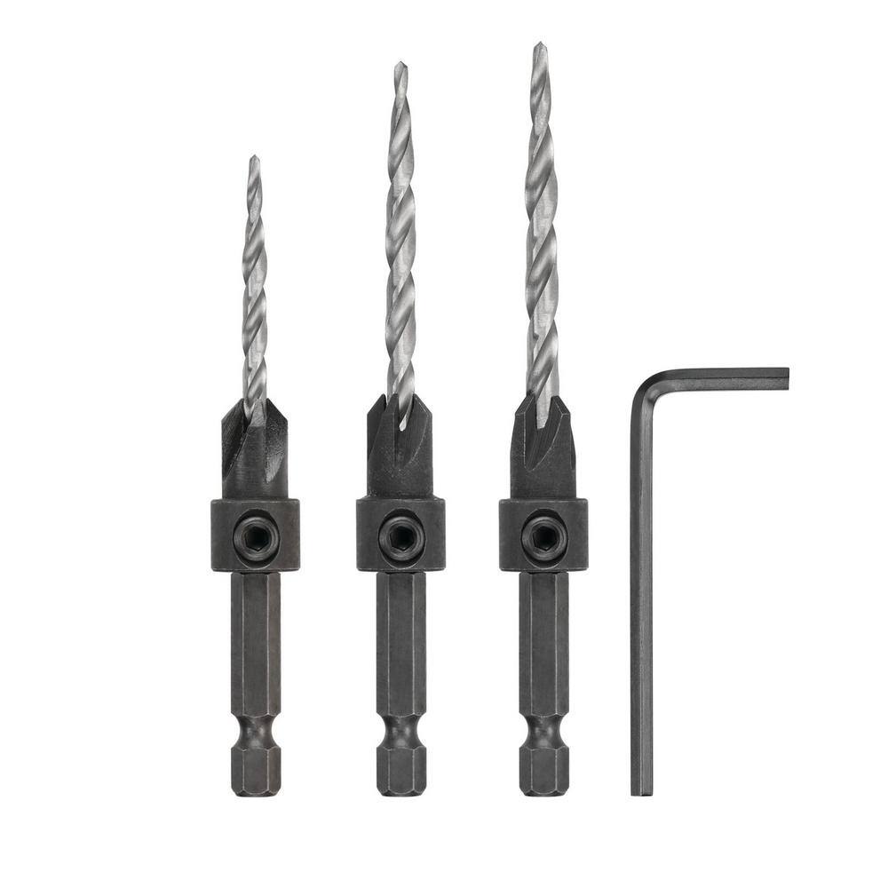 DW Steel Countersink Drill Bit Set (3-Piece) DW2535