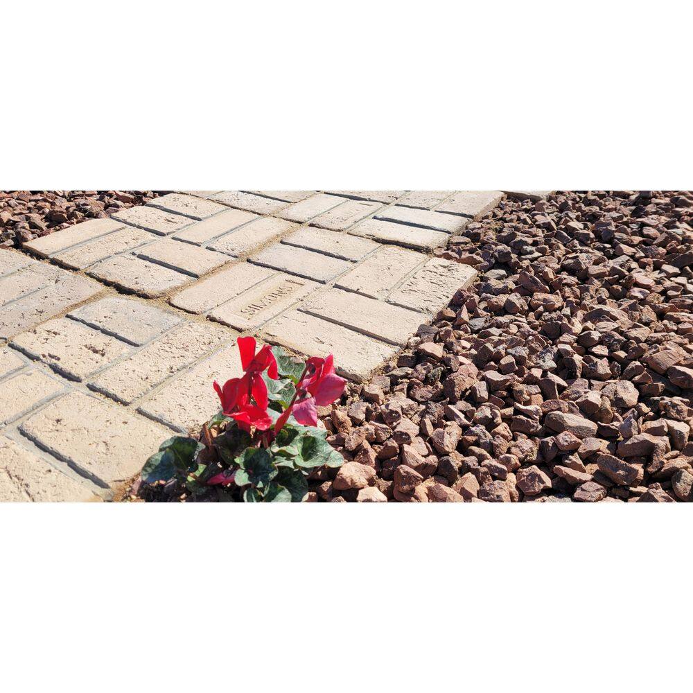 Classic Stone Brickface Tan Blend Concrete Stepping Stone Pathway Pack-(24-Piece) 100093186