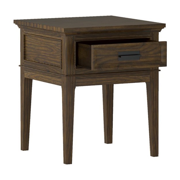 Frazier Park Wood 1 Drawer End Table In Brown Cherry Lexicon