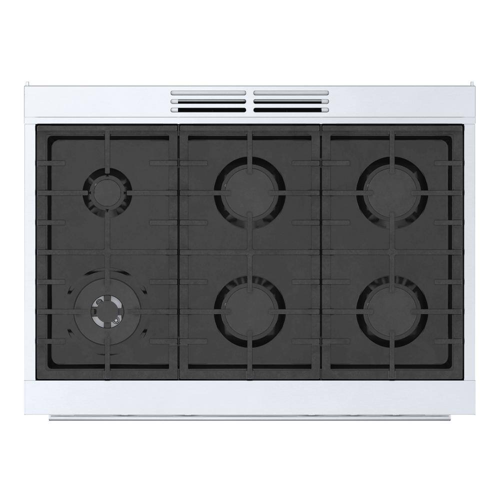 Bosch 800 Series 36 in. 3.5 cu. ft. Industrial Style Gas Range with 6-Burners in Stainless Steel HGS8655UC