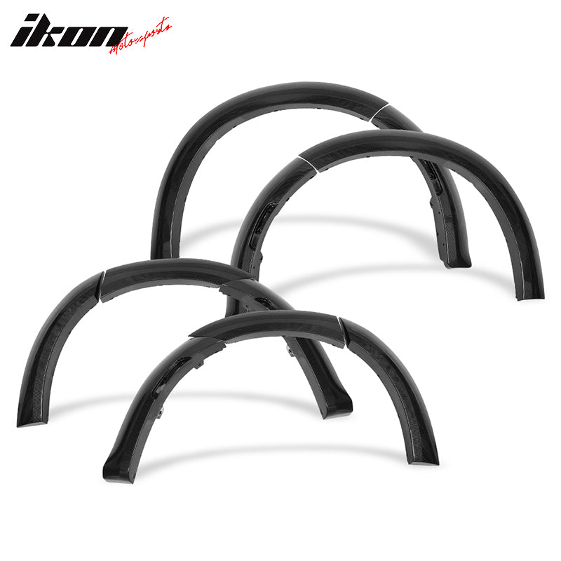 Ikon Motorsports Compatible with 15-23 Dodge Charger Widebody Style Fender Flares Cover 10PCS - CFL ABS