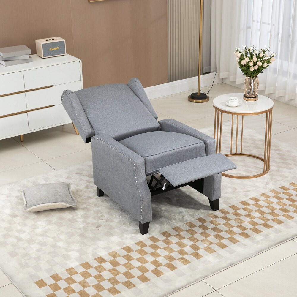 Lounge Chair Accent Arm Chair Recliner Chair Grey Wingback Chairs