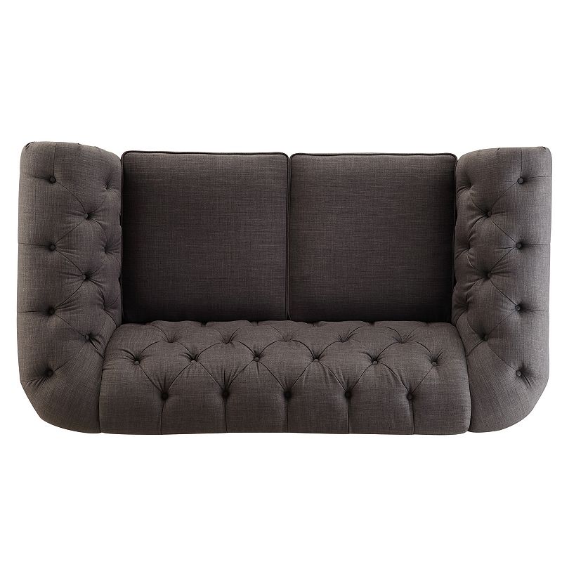 HomeVance Vanderbilt Chesterfield Button Tufted Loveseat