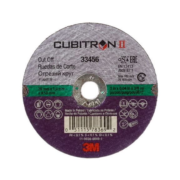 3M 33456 3M Cubitron Ii Cut Off 5/Cs