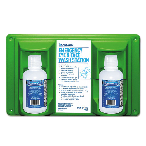 Boardwalk Emergency Eyewash Station， 16 oz Bottle， 2 Bottles/Station (54842)