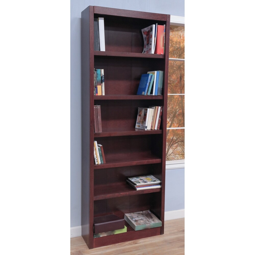 Concepts in Wood MI3084 Single Wide Bookcase  6 Shelves