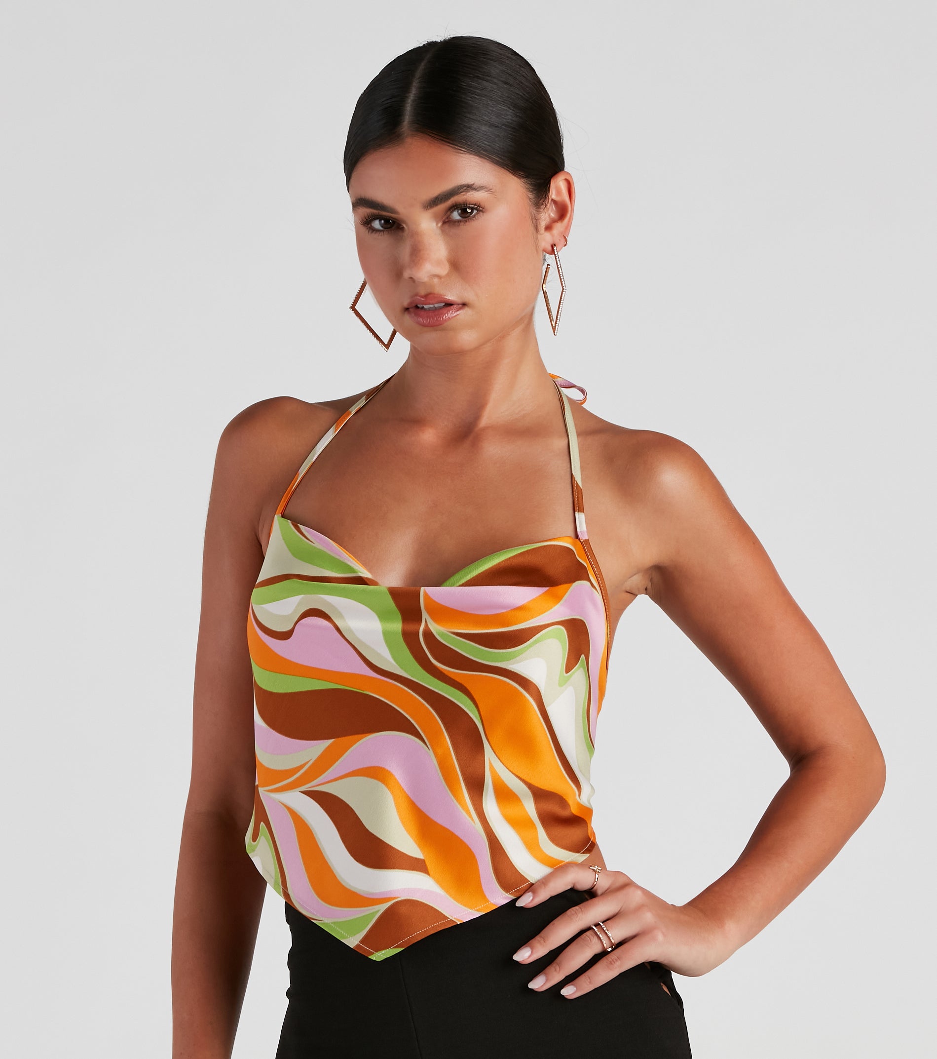 That '70s Babe Swirl Scarf Top