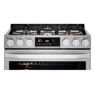 LG STUDIO 30 in. 6.3 cu. ft. Smart Slide-In Gas Range with ProBake Convection Oven and Self-Clean in Stainless Steel LSSG3017ST