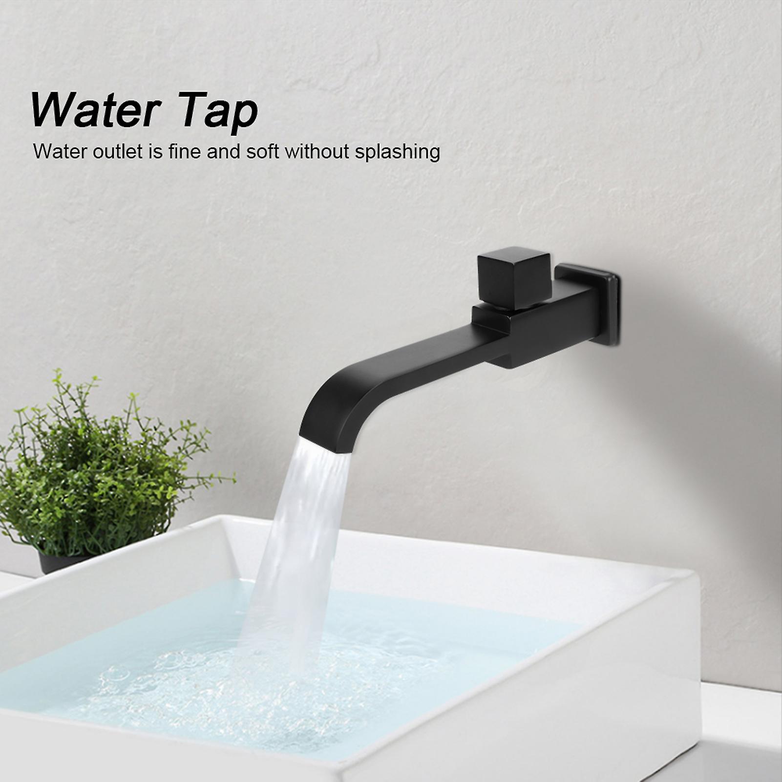 Wall Mounted Faucet， Brass Basin Faucets Modern Design Wall Mounted Washing Sink Bathtub Faucets Cold Water Tap And Rough In Valve Included For Bathro