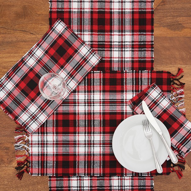 X 72 quot Fireside Plaid Table Thanksgiving Table Runner