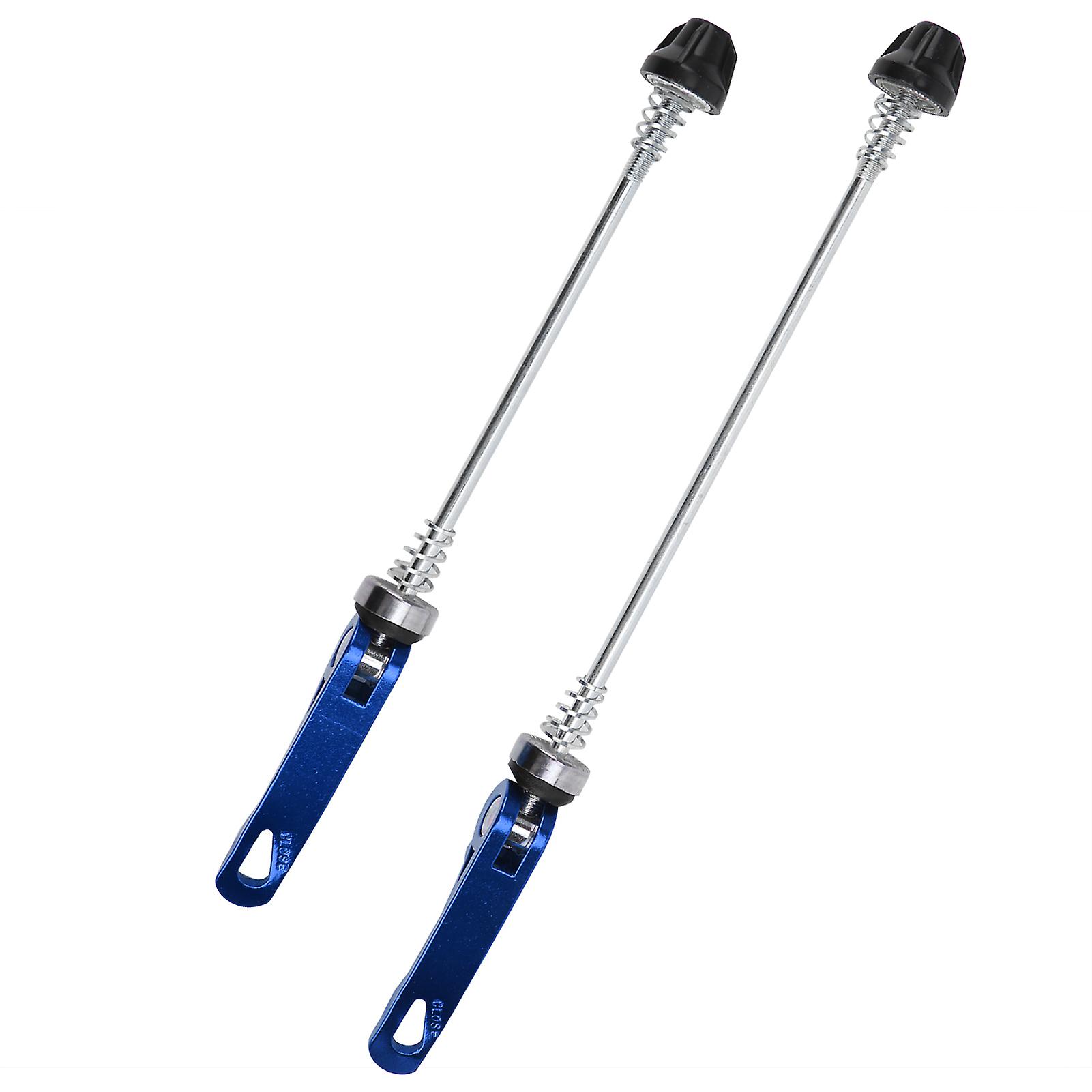 2pcs Road Mountain Bicycle Quick Release Skewers Bike Front Rear Skewer Accessoryblue