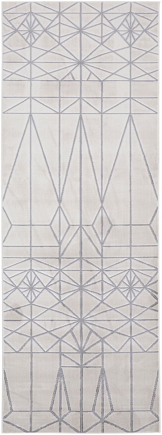 Orin Ivory and Silver Rug by BD Fine