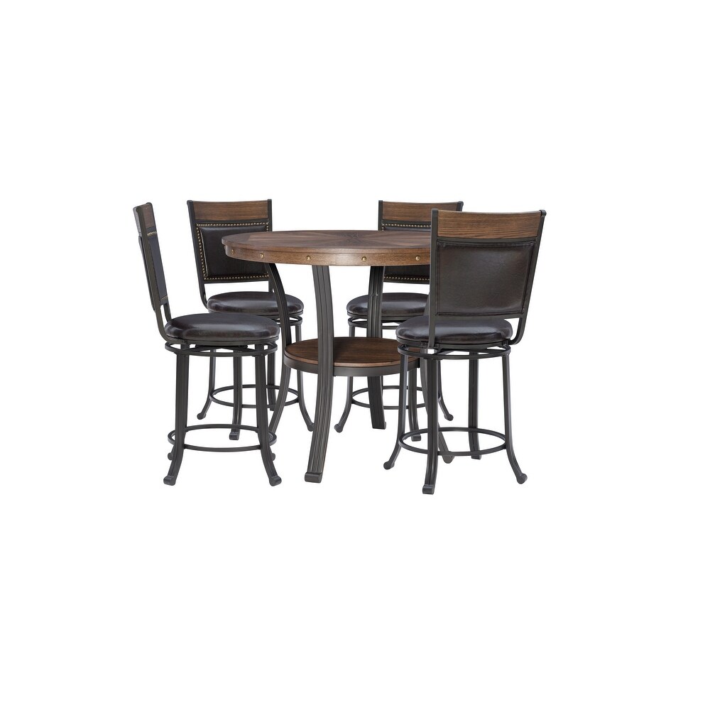 Franklin Industrial 5 Piece Counter Dining Set