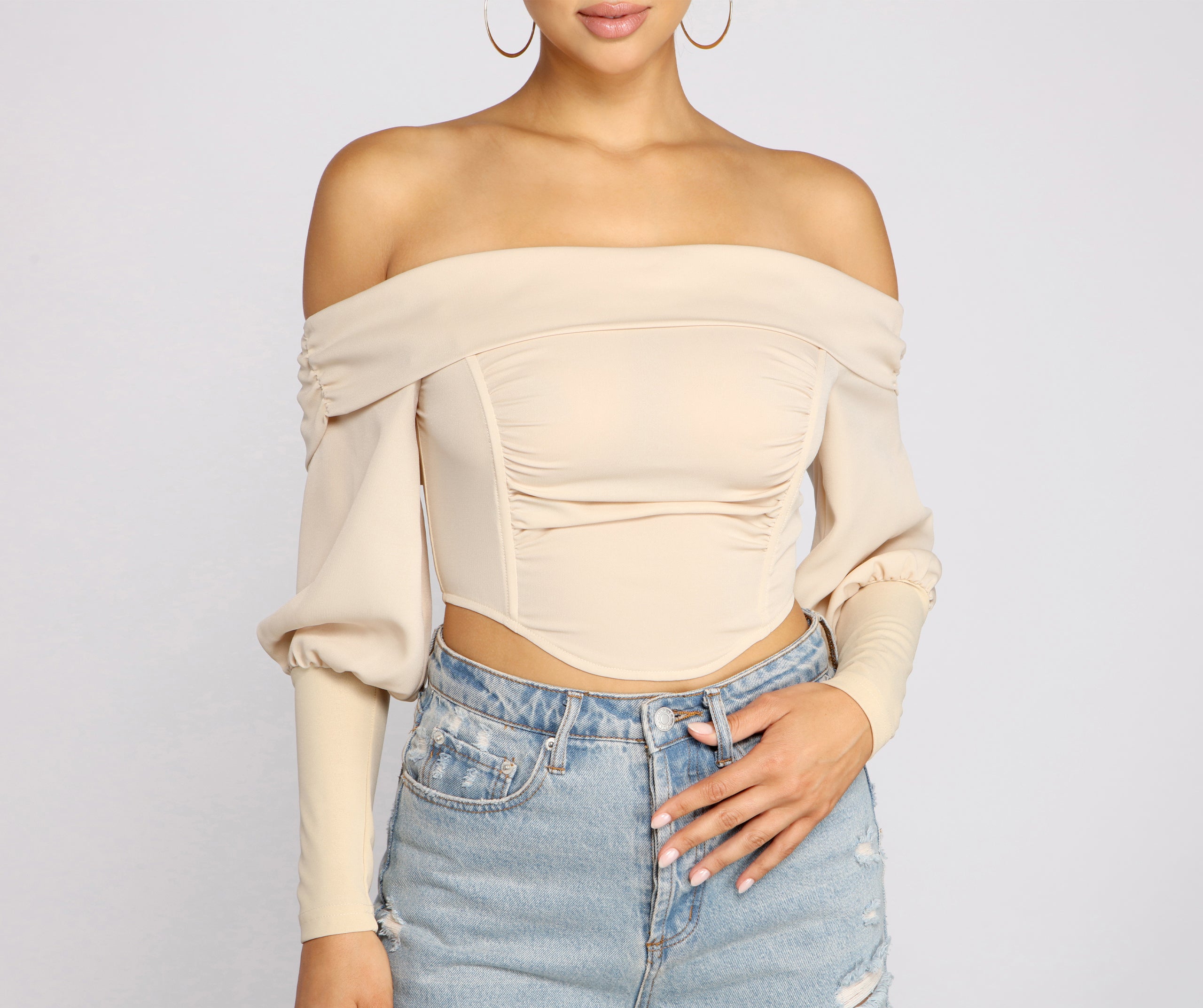 Chic Beauty Off-The-Shoulder Corset Top